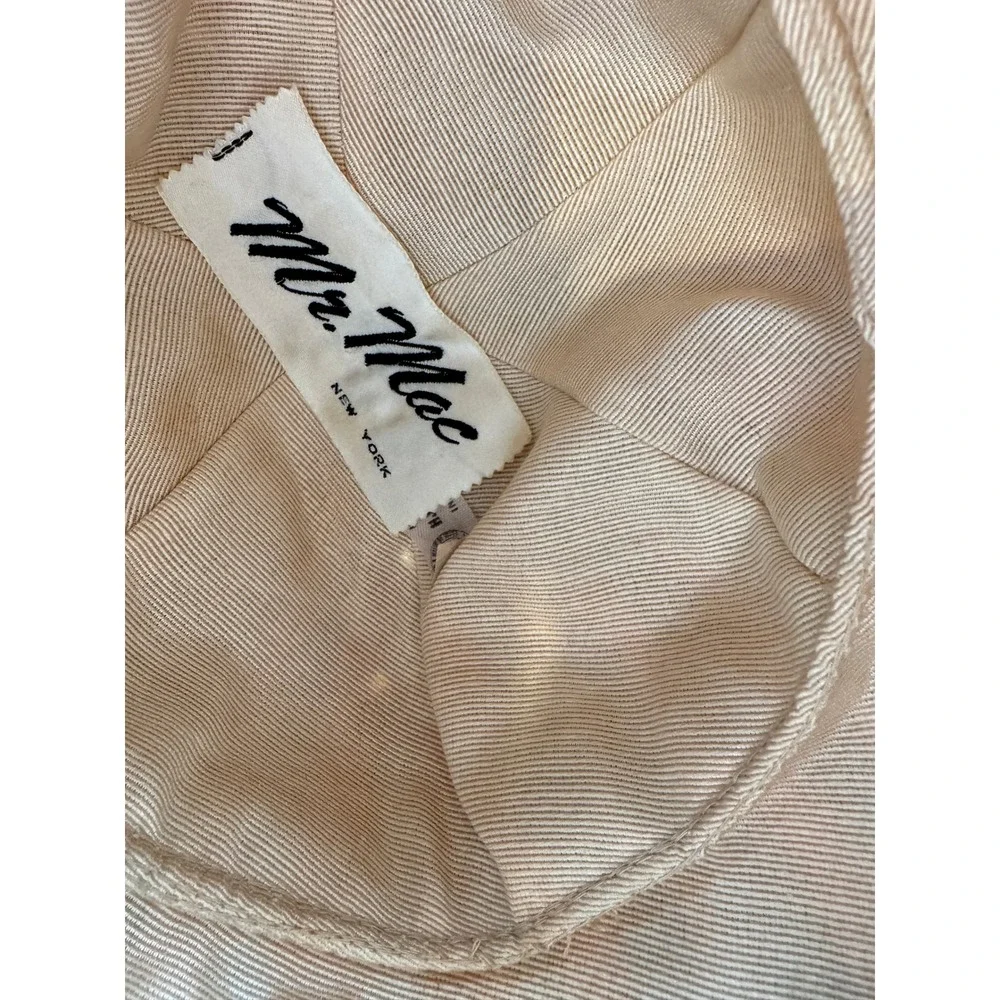 Vintage Mr. Mac Hat Ivory Blonde Or Pastel Mink Fur Winter Pill Box Hat